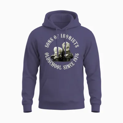 Disney the Muppets Waldorf & Statler Sons of Ironists T-Shirt, Black Unisex Hoodie - Heather Sport Dark Navy