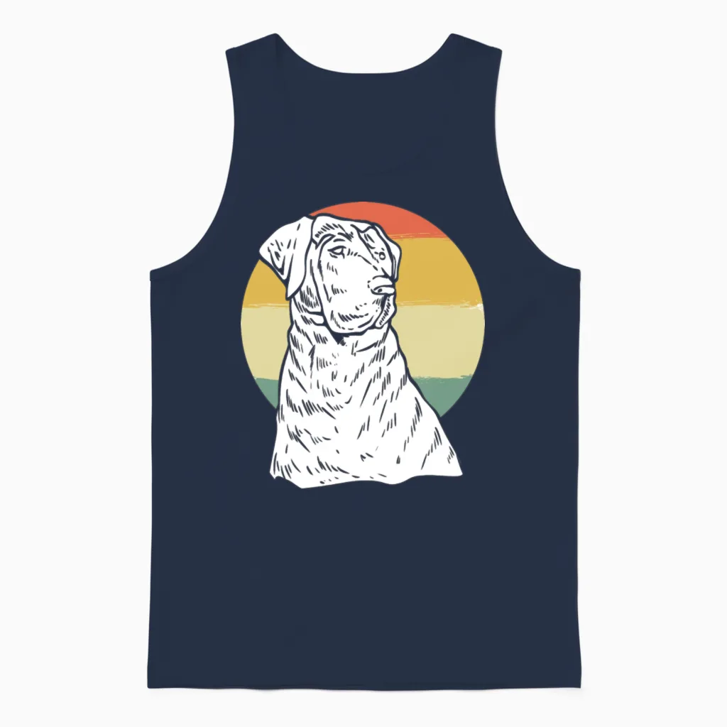 Dog Retriever Dog Lover Gift Unisex Tank Top in Navy