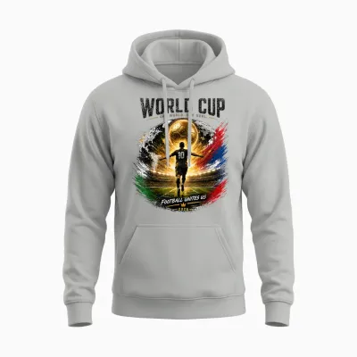 Soccer Football - Wm World Cup 2026, Black Unisex Hoodie - Ash
