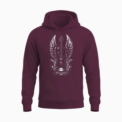 Rock Concert Live Vintage Unisex Hoodie - Maroon
