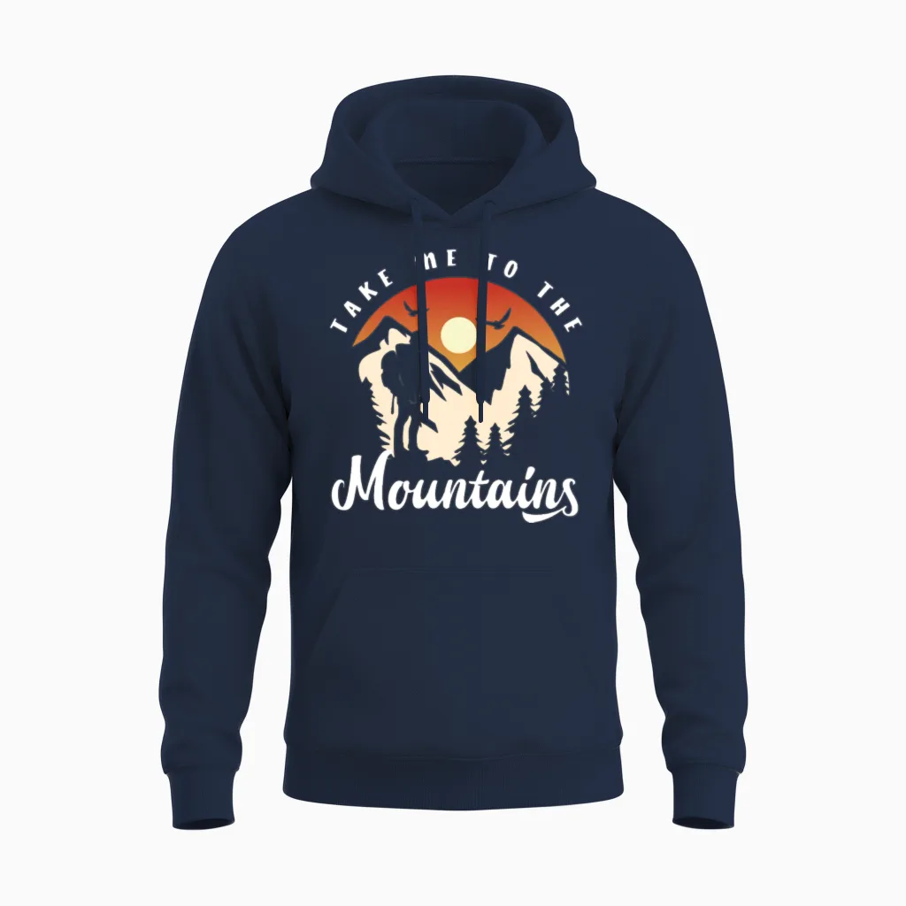 Funny Hiking Hiker Gift & Outdoors Unisex Hoodie in Navy