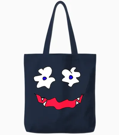Funny Face Tote Bags - Navy