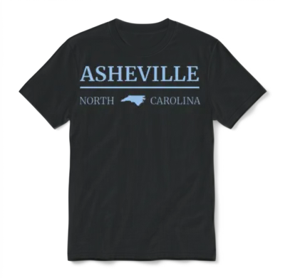 Asheville North Carolina Blue Ridge Mountains Nc Unisex T-Shirt - Black