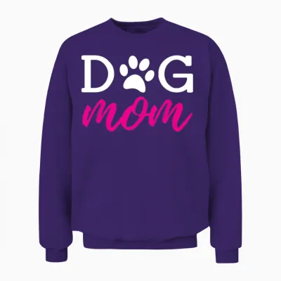 Dog Mom Unisex Sweatshirt - Purple