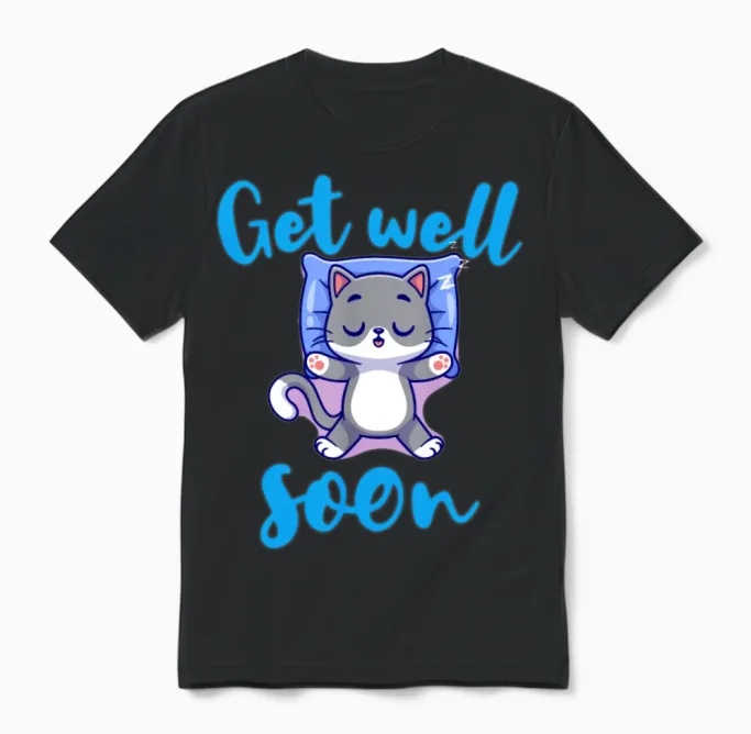 Get Well Soon Unisex T-Shirt in Black