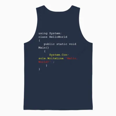 Programmer Coder Unisex Tank Top - Navy