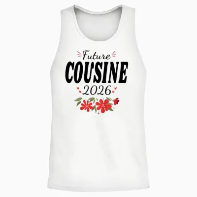 Future Cousine 2026 Pregnancy Announcement Unisex Tank Top - White
