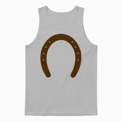 Horse Shoe Silhouette Unisex Tank Top - Ash