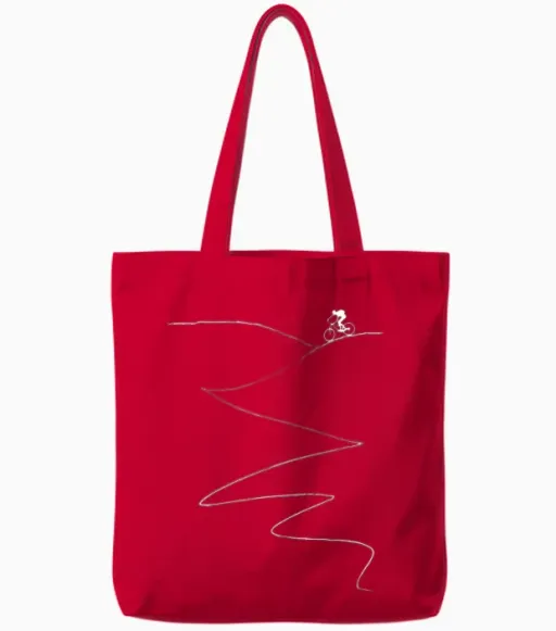 Mtb Mountain Biking Bike Cycling Tote Bags in Red