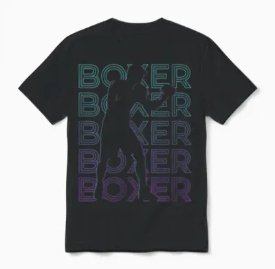 Boxer Boxing Retro Unisex T-Shirt - Black