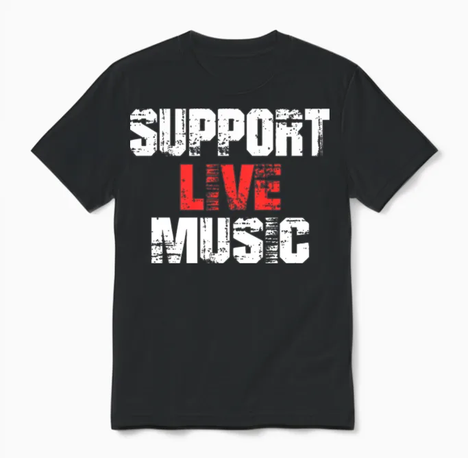 Support Live Music - Lovers Unisex T-Shirt in Black