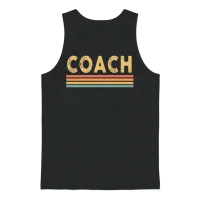 Coach Retro Vintage Funny Unisex Tank Top - Black – 1