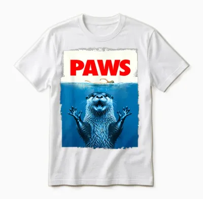 Paws Otter Lustiges Otter-Liebhaber, Geschenke Für Männer, Frauen, Kinder, Teenager Unisex T-Shirt - White