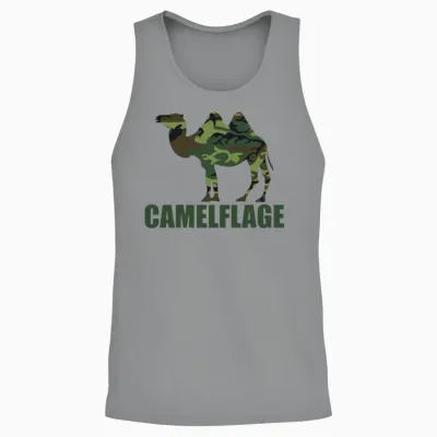 Camouflage Camel Funny Army Military Unisex Tank Top - Sport Grey