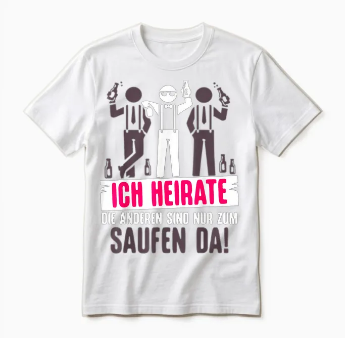 Jga T-Shirt Bräutigam Kostüm Poltern Junggesellenabschied Unisex T-Shirt in White