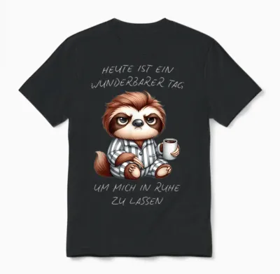 Heute Ist Ein Wunderbarer Tag Um Mich in Ruhe Zu Lassen Unisex T-Shirt - Black
