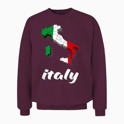 Italien Flagge Italien Liebhaber Italien Shirt Für Mädchen Italien Herren Unisex Sweatshirt - Maroon