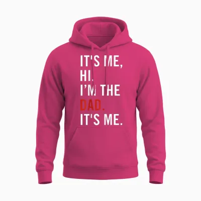 Retro It's Me Hi I'm the Dad It's Me for Mens Dad Unisex Hoodie - Heliconia
