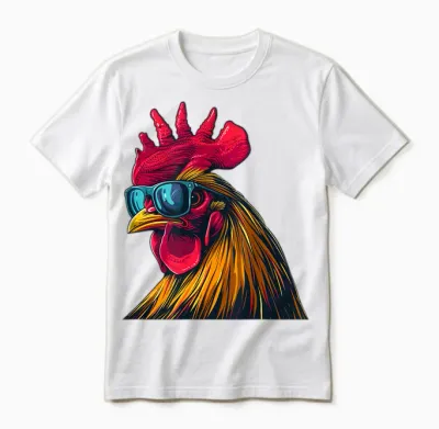 Cooles Hahn Sonnenbrille Kostüm Für Jungen Und Mädchen Unisex T-Shirt - White