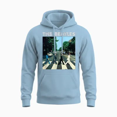 The Beatles - Abbey Road Unisex Hoodie - Light Blue
