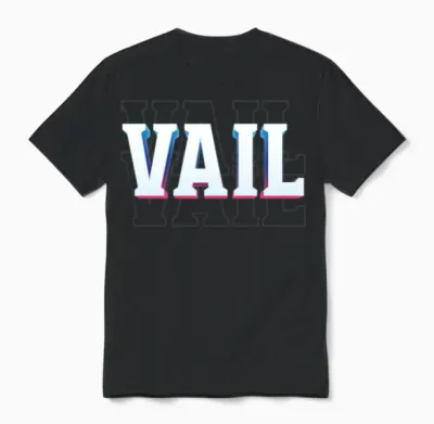 Retro - Vail Unisex T-Shirt - Black