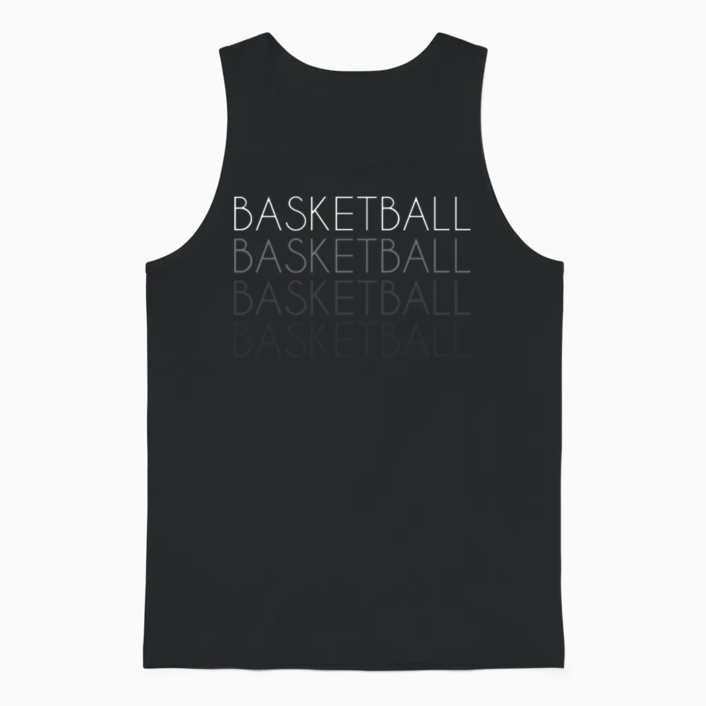Basketball Retro Unisex Tank Top in Black