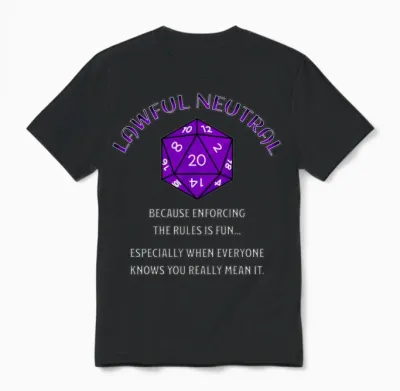 D20 Alignment Ln Unisex T-Shirt - Black