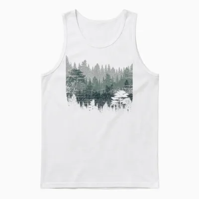 Night Nature Wildlife Trees Outdoor Forest T-Shirt Small Unisex Tank Top - White
