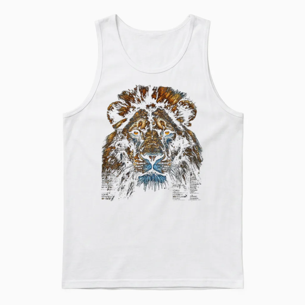 Löwe Fantasy Art - Tier Löwe Unisex Tank Top in White
