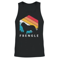 Retro Dog Owner Mix Breed Dog Frengle Dog Unisex Tank Top - Black – 2