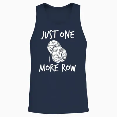 Crocheting Knitting Quote Unisex Tank Top - Navy