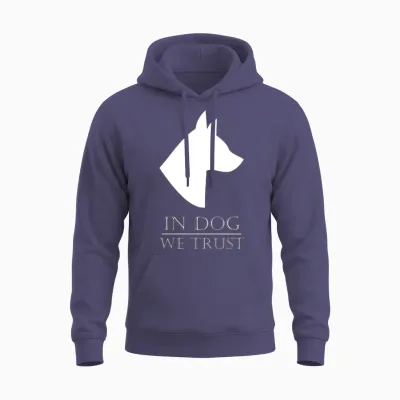 In Dog We Trust Unisex Hoodie - Heather Sport Dark Navy