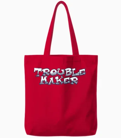 Trouble Maker Tote Bags - Red