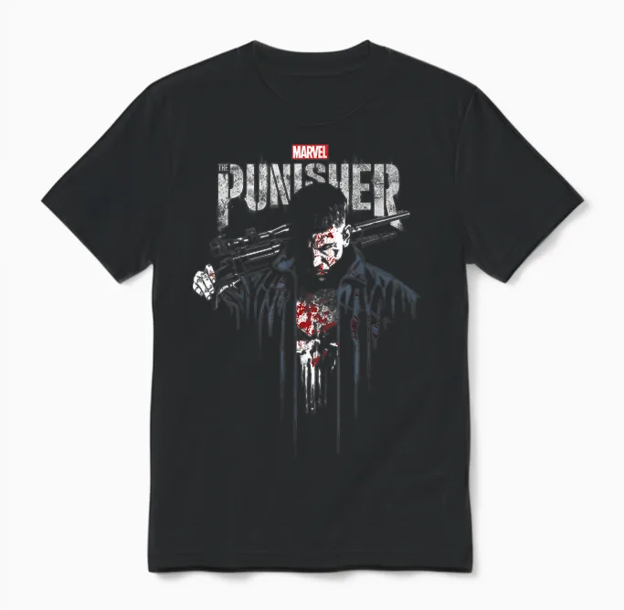 Marvel the Punisher Frank Castle Vigilante T-Shirt Small Unisex T-Shirt in Black