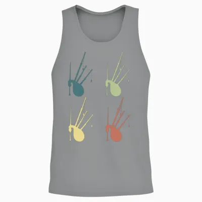 Bagpipes Retro 4 Unisex Tank Top - Sport Grey