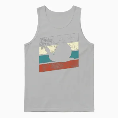 Snail Retro Unisex Tank Top - Ash