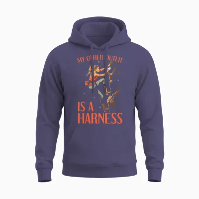 Bouldering Girl Boulderer Rock Climbing Wall Unisex Hoodie - Heather Sport Dark Navy