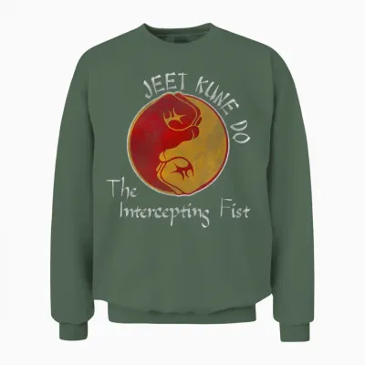 Jeet Kune Do Mma Intercepting Fist Chinese Unisex Sweatshirt - Military Green