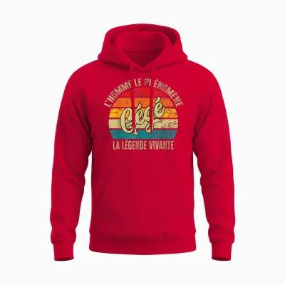 Gegé Gift Personalized Humor Man the Legend Living Unisex Hoodie - Red