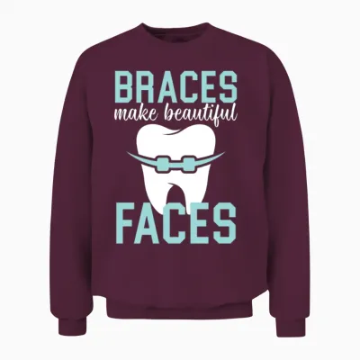 Orthodontic Assistant Job Dental Teeth Dentist Unisex Sweatshirt - Maroon