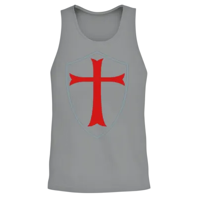 Knights Templar Shield Unisex Tank Top - Sport Grey