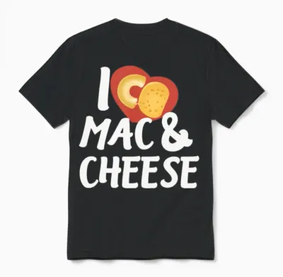 Mac N Cheese Mac and Cheese Macaroni Unisex T-Shirt - Black