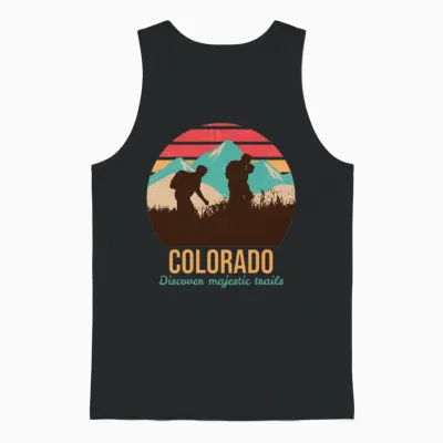 Colorado Day Hikes | Colorado Hiking Unisex Tank Top - Black