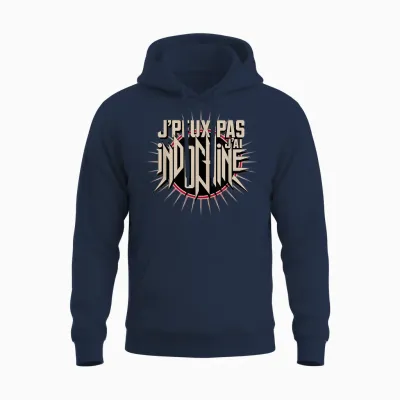 Je Peux Pas J'ai Indochine Gift Amateurs Indochine T-Shirt, Black, S Unisex Hoodie - Navy