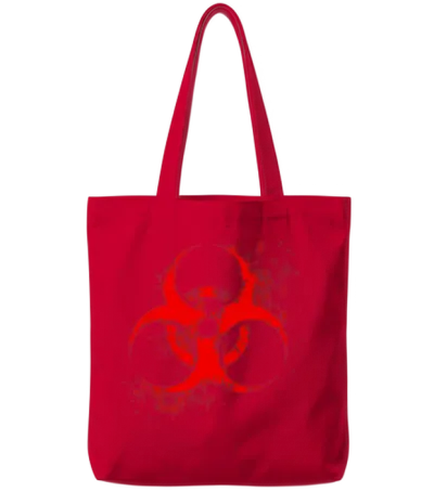 Bloody Biohazard Tote Bags - Red