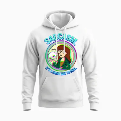 Mademark X Daria - Sarcasm. It's a Great Way to Deal Unisex Hoodie - White
