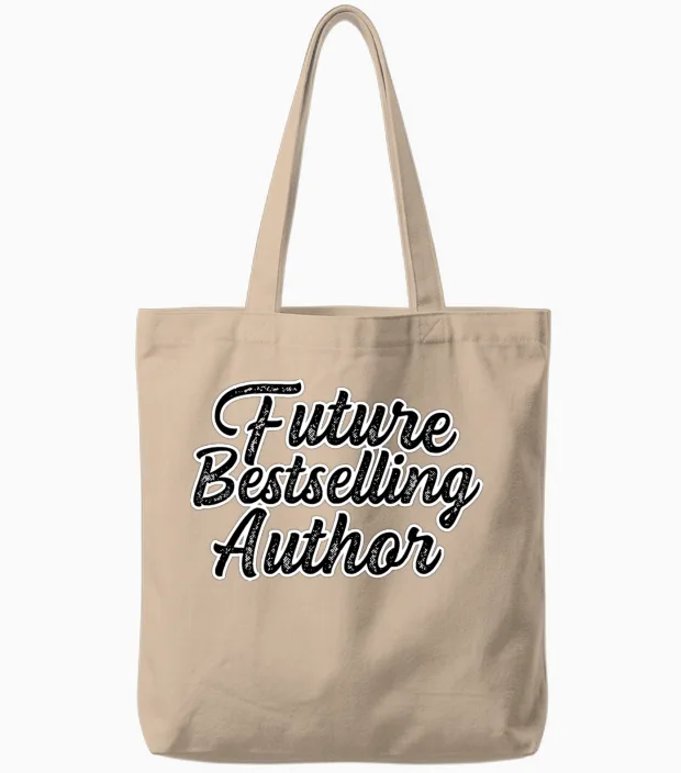 Future Bestselling Author Author Gift Tote Bags in Natural