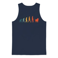 Leonberger Evolution Retro Unisex Tank Top - Navy – 1