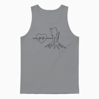 Hiking Heartbeat Unisex Tank Top - Sport Grey