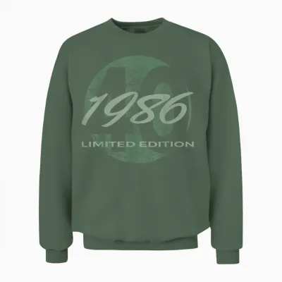 40th Birthday Man Woman 40 Years 1986 Funny Gift Unisex Sweatshirt - Military Green